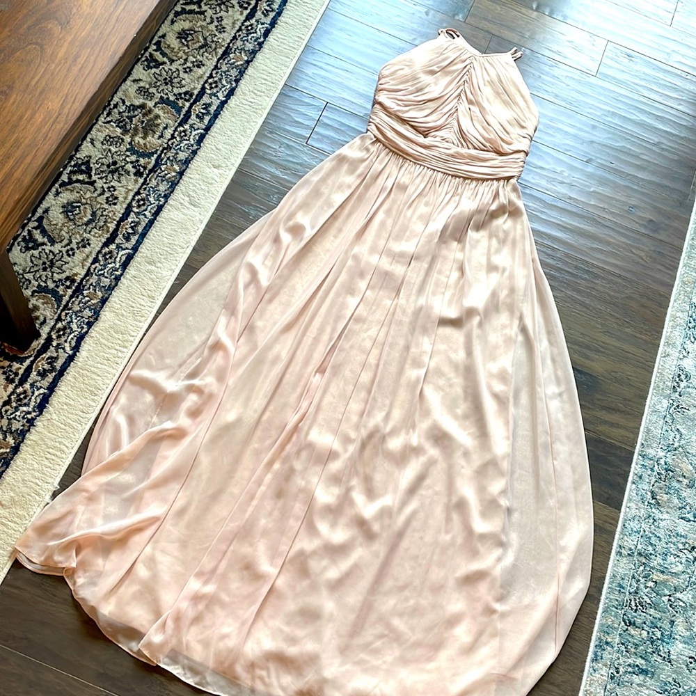 Champagne Shimmer Maxi Dress